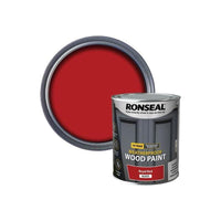 Ronseal 10 Year Weatherproof Wood Paint Royal Red Gloss 750ml