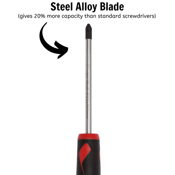 Teng Tools PZ Screwdriver PZ2 x 100mm L Teng Tools - Town Tools 