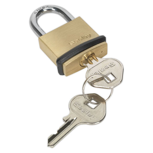 Sealey Brass Body Padlock 30mm PL200 Sealey - Town Tools 