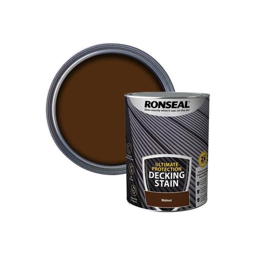 Ronseal Ultimate Protection Decking Stain Walnut 5 litre Ronseal - Town Tools