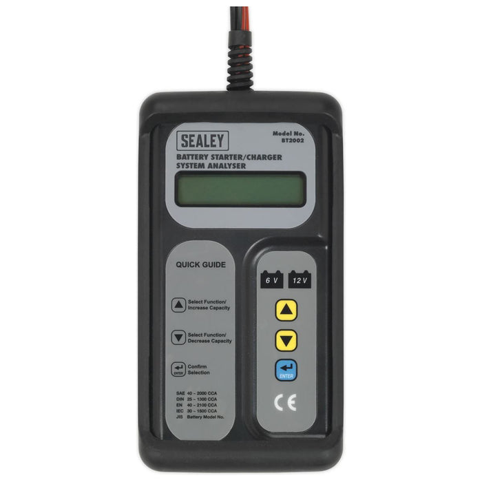 Sealey Digital Battery & Alternator Tester 6-12V Battery 6 12 24V Alternator Sealey - Town Tools 