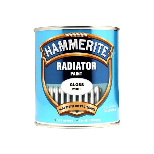 Hammerite Radiator Paint Gloss White 500ml Hammerite - Town Tools