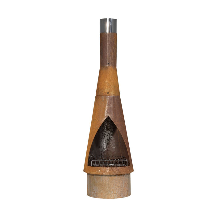 Dellonda Outdoor/Garden/Patio Conical Chiminea Fireplace Fire Pit Heater H127cm