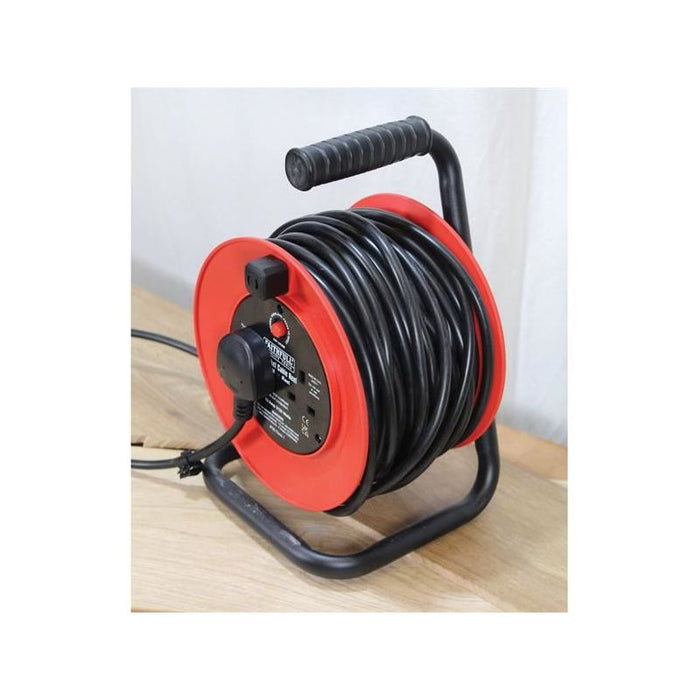 Faithfull Power Plus Open Drum Cable Reel 240V 13A 2-Socket 25m Faithfull Power Plus - Town Tools