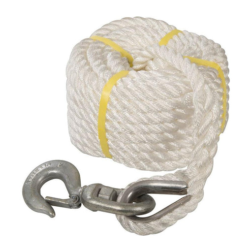 Silverline Gin Wheel Rope with Hook 20m x 18mm Silverline - Town Tools 