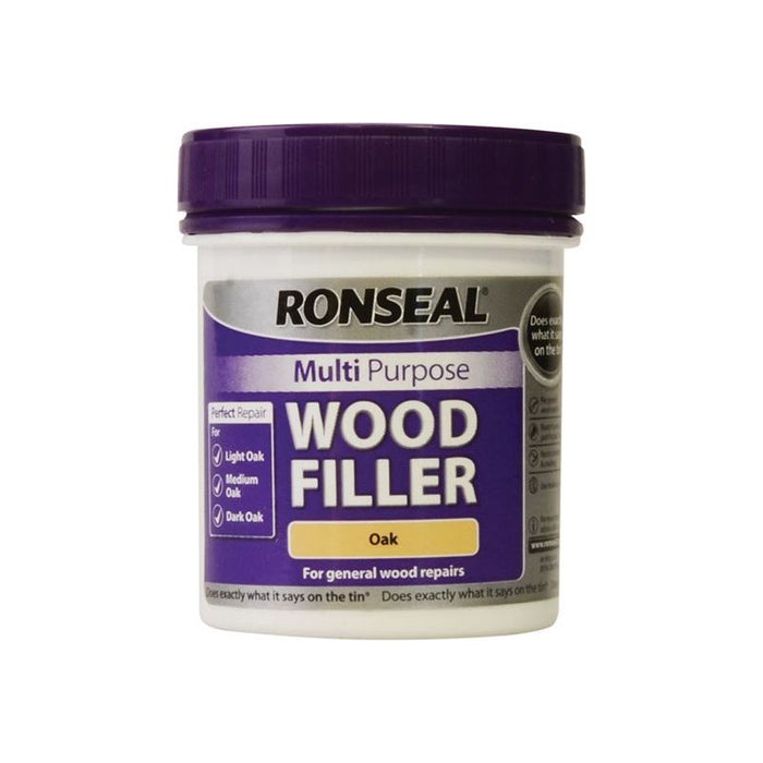 Ronseal Multipurpose Wood Filler Tub Oak 250g Ronseal - Town Tools