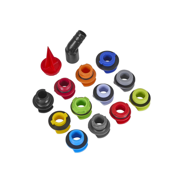 Sealey VS7107 15 Piece Master Engine Oil Funnel Filling Kit Colour Coded Vehicle