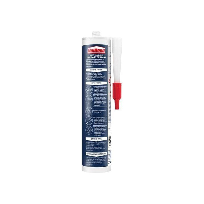 Unibond Healthy Kitchen & Bathroom Anti Mould Sealant Translucent Cartridge 274g UniBond - Town Tools