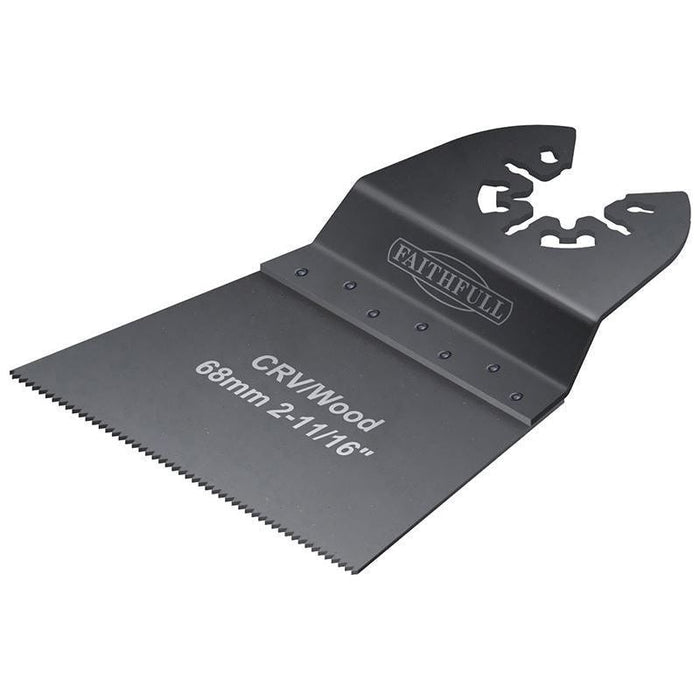 Faithfull Multi-Function Tool CrV Flush Cut Wood Blade Side Set 68mm (Pack 5) Faithfull - Town Tools