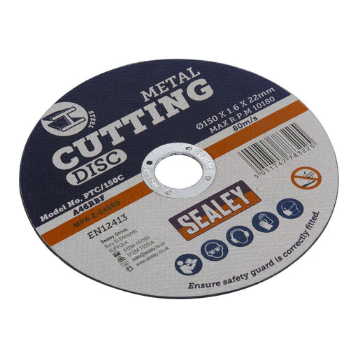 Sealey Cutting Disc150 x 1.6mm 22mm Bore PTC/150C Sealey - Town Tools 