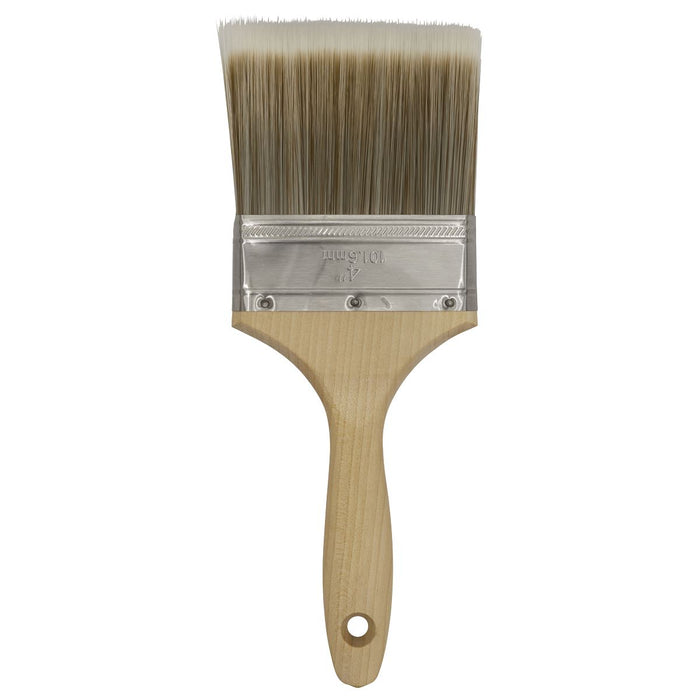 Sealey Wooden Handle Paint Brush 100mm SPBS100W Sealey - Town Tools 