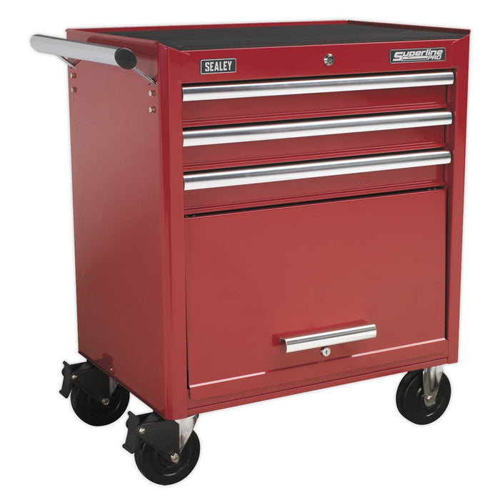 Sealey Rollcab 3 Drawer with Ball Bearing Slides - Red AP33439 Sealey - Town Tools 