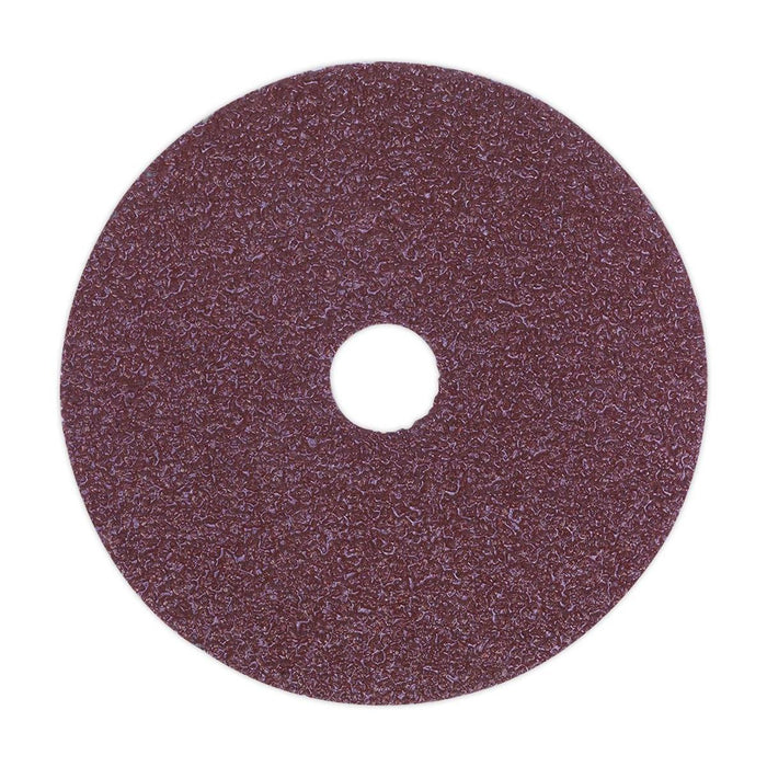 Sealey Sanding Disc Fibre Backed115mm 36Grit Pack of 25 FBD11536 Sealey - Town Tools 