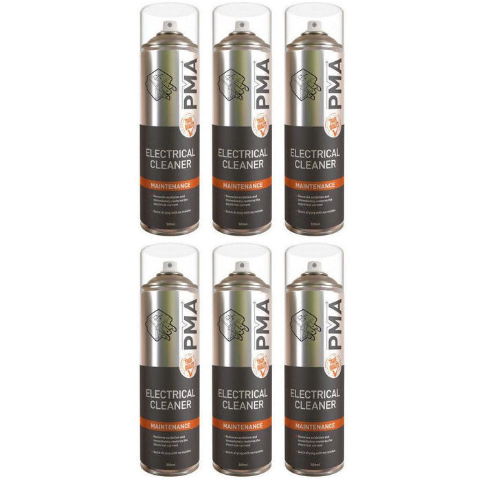 6 x PMA Electrical Contact Cleaner Quick Drying Professional Aerosol 500ml ELCLE PMA - Town Tools 