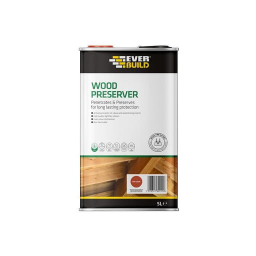 Everbuild Sika Wood Preserver Red Ceda 5 litre Everbuild Sika - Town Tools