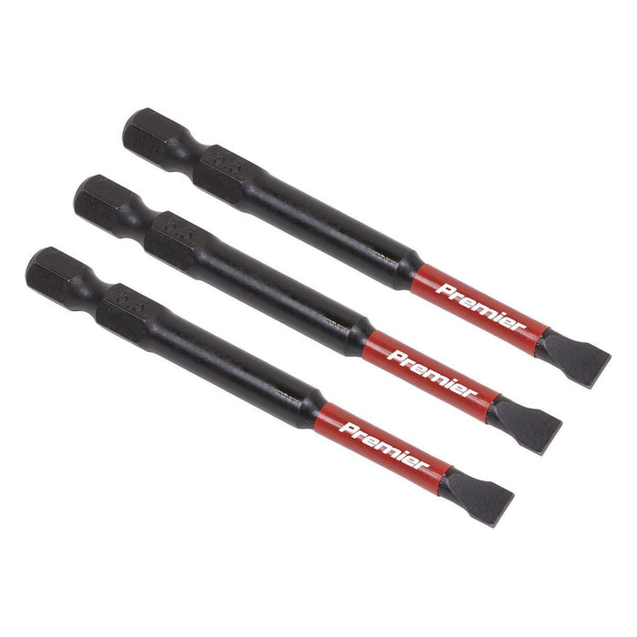 Sealey Slotted 5.5mm Impact Power Tool Bits 75mm 3pc AK8252 Sealey - Town Tools 