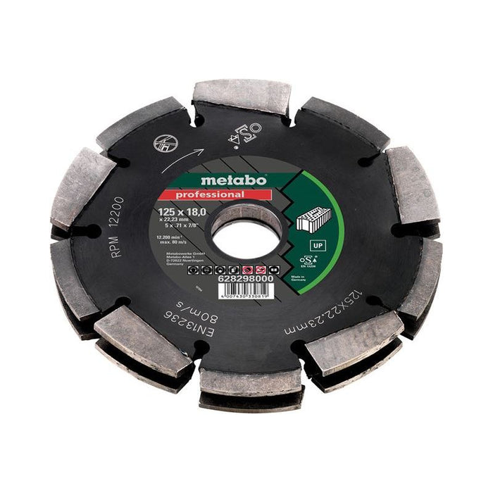 Metabo 2 Row Professional UP Universal Wall Chaser Blade 125 x 18 x 22.23mm Metabo - Town Tools