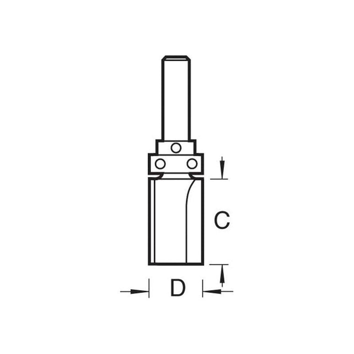 Trend TR29 x 1/4 TCT Shank Mounted Bearing Guided Profiler 12.7 x 25.4mm Trend - Town Tools
