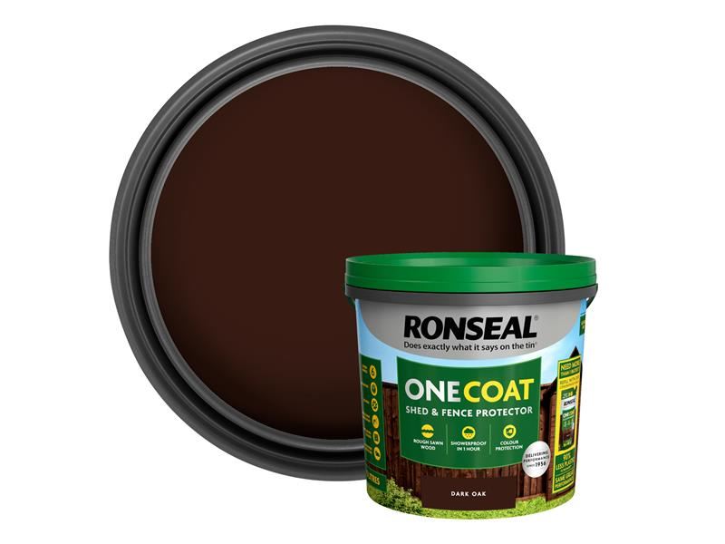 Ronseal One Coat Shed & Fence Protection Charcoal Grey 5 litre Ronseal - Town Tools