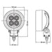 Ring Automotive RCV9590 4-LED Round Worklamp, 12 W, 9/50 V Ring Automotive - Town Tools 