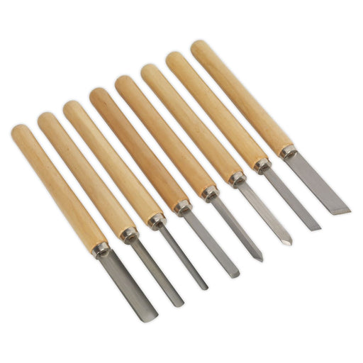 Sealey Wood Turning Chisel Set 8pc AK60/8 Sealey - Town Tools 