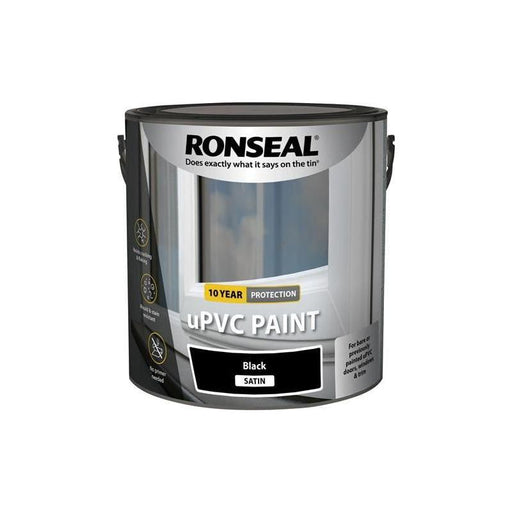 Ronseal uPVC Paint Black Satin 2.5 litre Ronseal - Town Tools