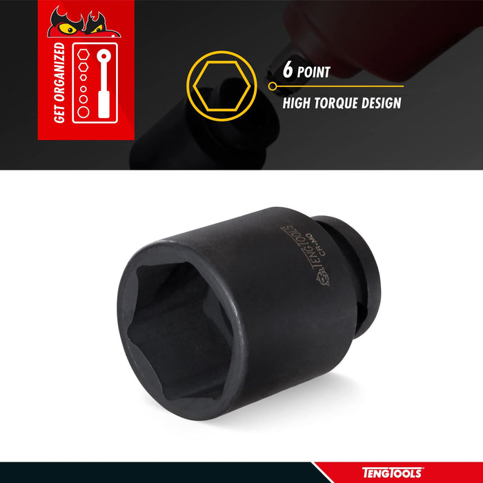 Teng Tools 1/2" Impact Socket DIN Metric 19mm Teng Tools - Town Tools 