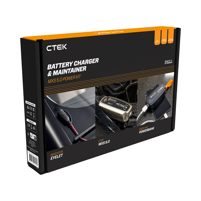 CTEK MXS 5.0 12v 5A Car Bike Van Boat Smart Battery Charger Kit Saxon - Town Tools