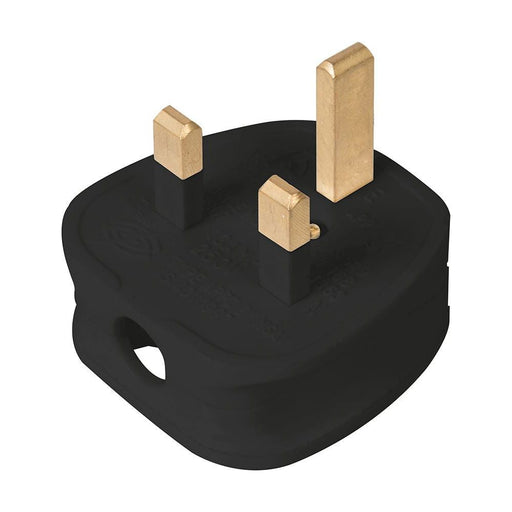 Powermaster 13A Fused Plug Black PowerMaster - Town Tools 