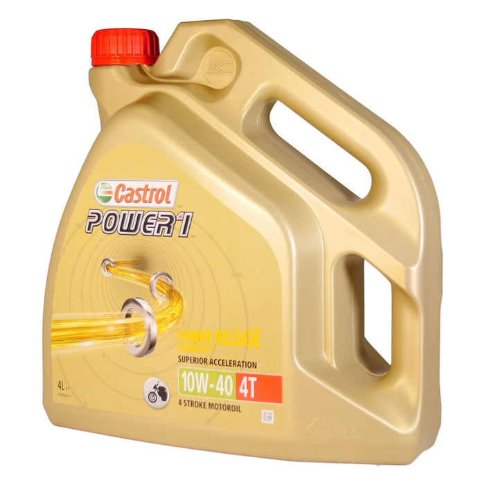 Castrol Power 1 4T - 4 Stroke - 10W-40 - Semi Synthetic - 4 Litre Castrol - Town Tools 