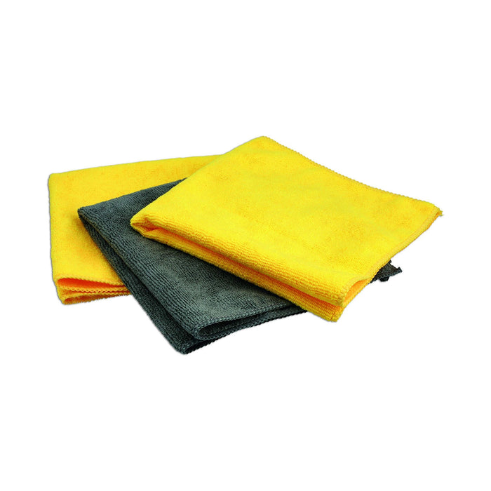 Connect Microfibre Cloths Set 3pc 35354 Tool Connection - Town Tools 