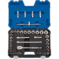 Draper Expert MM/AF Combined Socket Set, 1/2" Sq. Dr., Blue (41 Piece)