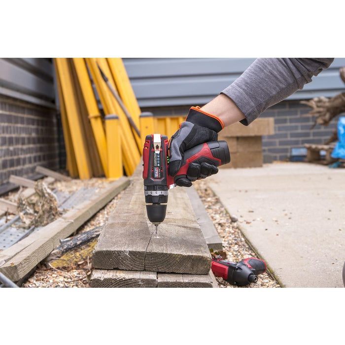 Sealey Cordless Combi Drill10mm 12V SV12 Series Body Only CP1201 Sealey - Town Tools 