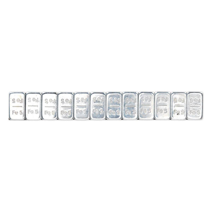Sealey Wheel Weight 5g Adhesive Zinc Plated Steel Strip of 12 Pack of 100 WWSA5 Sealey - Town Tools 