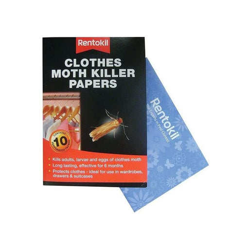 Rentokil Clothes Moth Papers (Pack 10) Rentokil - Town Tools
