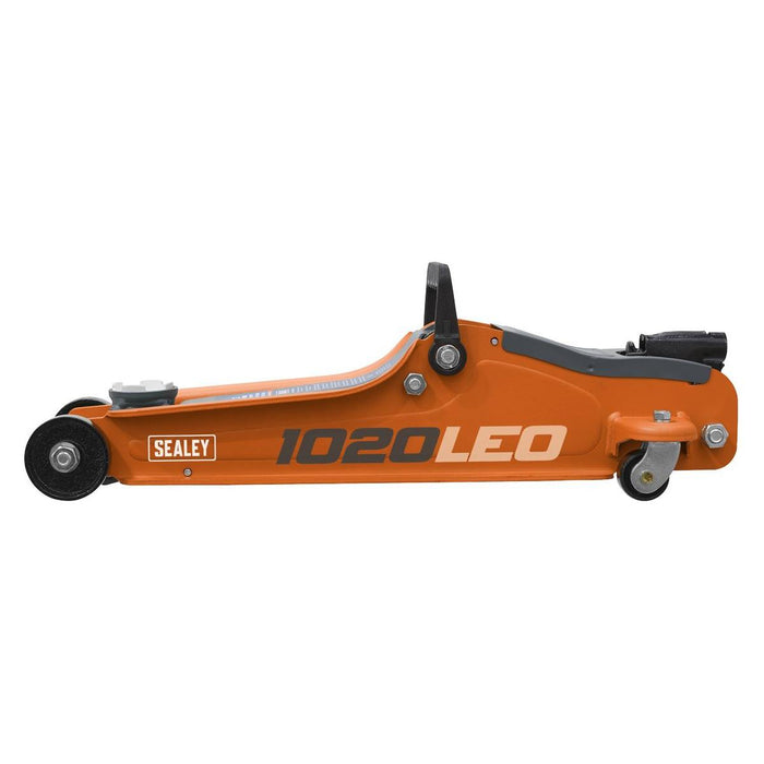 Sealey Low Profile Short Chassis Trolley Jack 2 Tonne - Orange 1020LEO Sealey - Town Tools 