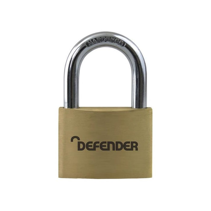 Defender Brass Padlock 50mm DEFENDER - Town Tools