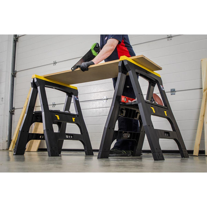 Sealey Heavy-Duty Folding Composite Trestles FDT42 Sealey - Town Tools 