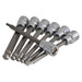 Bluespot Tools 3/8in Drive Extra Long Hex Ball Socket Bit Set, 7 Piece BlueSpot Tools - Town Tools
