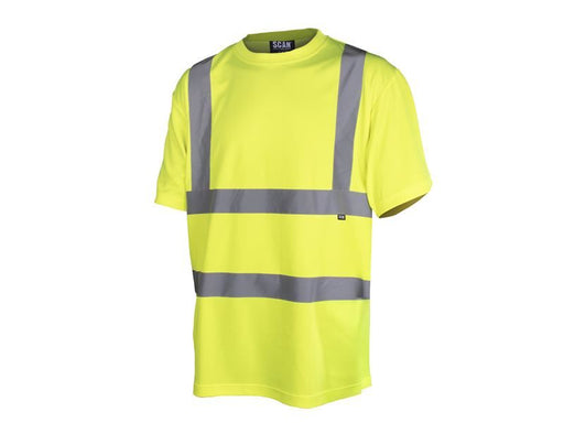 Scan Hi-Vis T-Shirt Yellow - L (44in) Scan - Town Tools