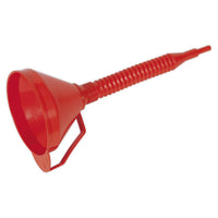 Sealey Funnel with Flexible Spout & Filter Medium160mm F16F