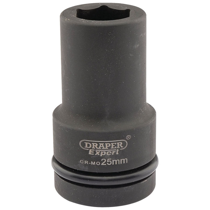 Draper Expert HI-TORQ 6 Point Deep Impact Socket, 1" Sq. Dr., 25mm Draper - Town Tools 