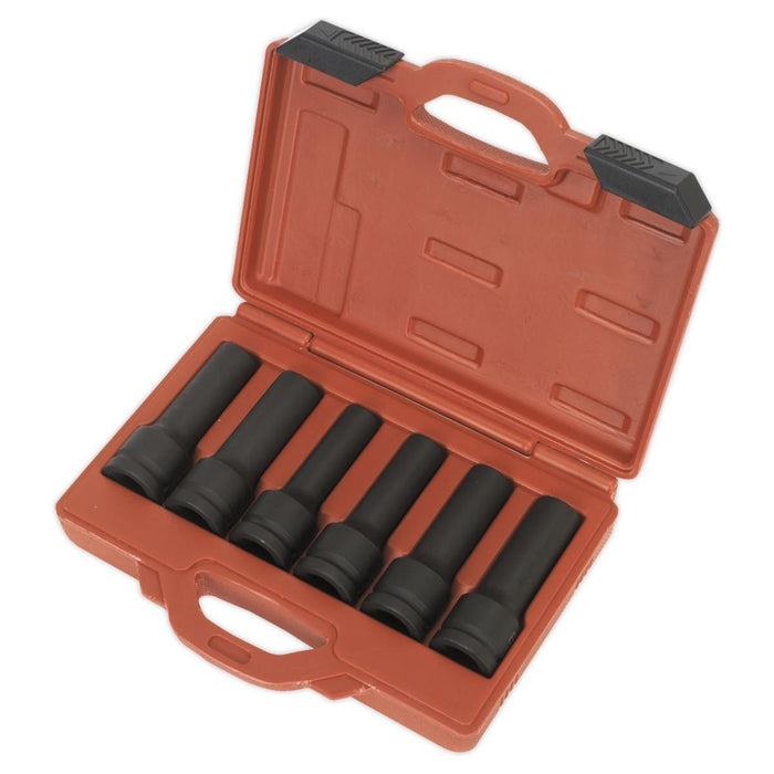 Sealey Impact 12-Point & TRX-Star* Female Deep Socket Set 6pc 3/4"Sq Drive SX099 Sealey - Town Tools 