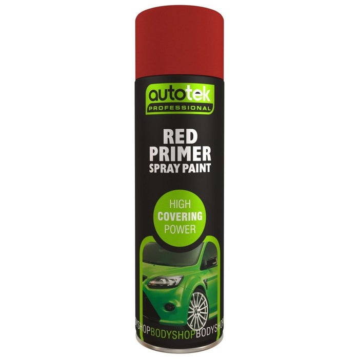 Autotek Tough Durable Primer Spray Paint - Red - 500ml