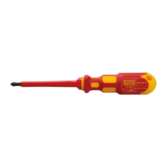 King Dick 1-for-6 Screwdriver Insulated PZ1, PZ2, PZ3 & PH1, PH2, PH3