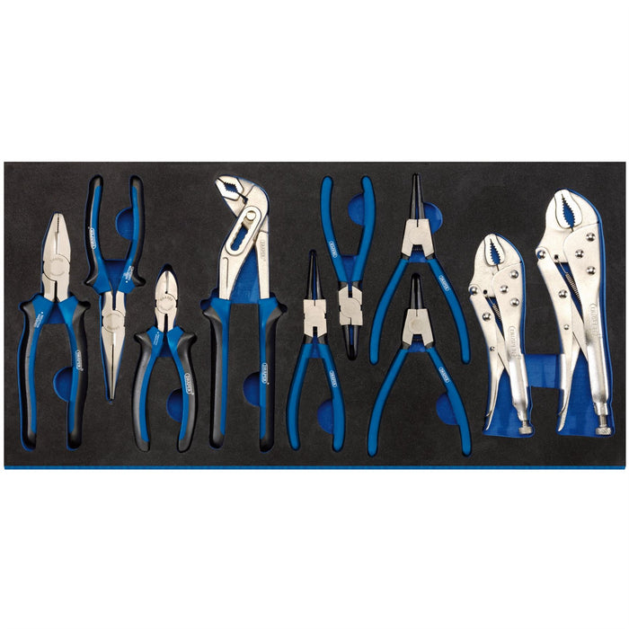 Draper Plier Set in Full Drawer EVA Insert Tray (10 Piece) 63313 Draper - Town Tools 