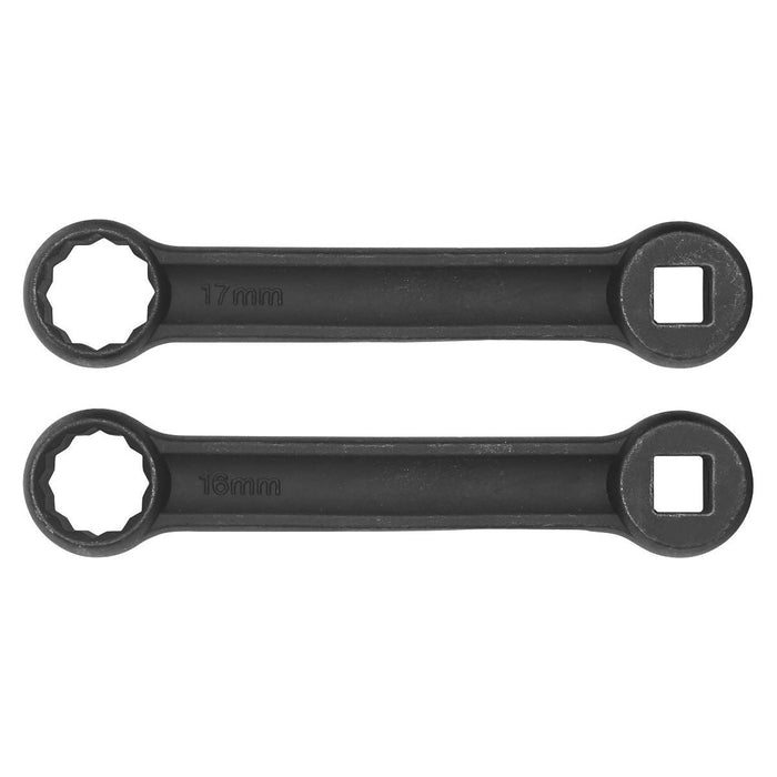 Sealey Mercedes Benz Engine Mount Spanner 16 & 17mm 2pc VS3005 Sealey - Town Tools 