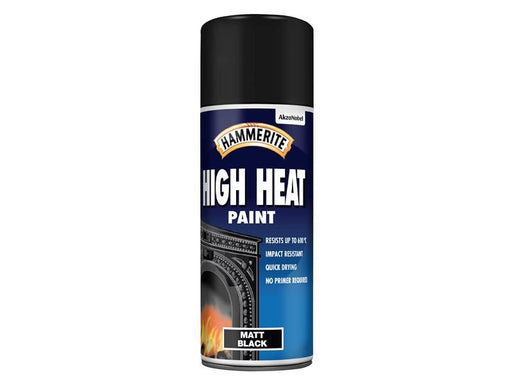 Hammerite High Heat Paint Aerosol Black 400ml Hammerite - Town Tools