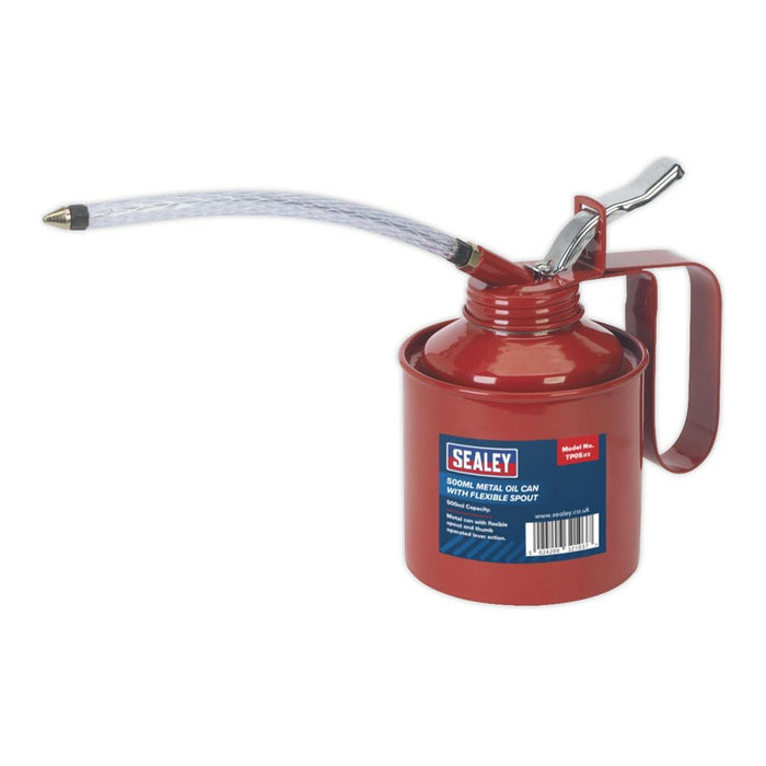Sealey Metal Oil Can Flexible Spout 500ml TP05 Sealey - Town Tools 