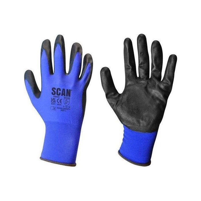Scan Max - Dexterity Nitrile Gloves - L (Size 9) Scan - Town Tools